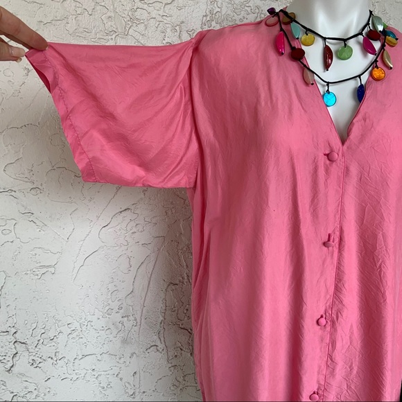 VINTAGE Silk Charming Pink Blouse - Picture 2 of 6